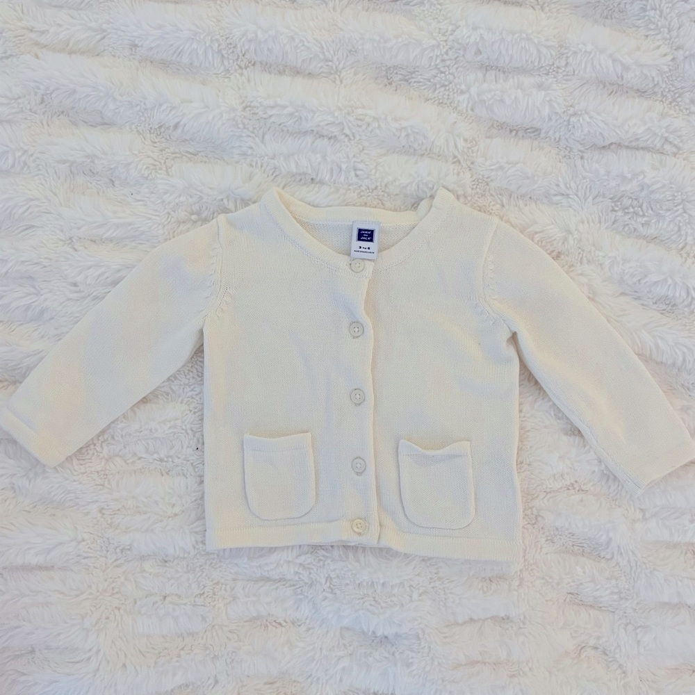 Janie and Jack white button down cardigan.
